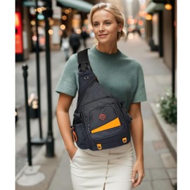 Innturt Large Sling Bag Backpack Pack 13" 14" Laptop Bag Satchel Festival Travel Backpack (Green)