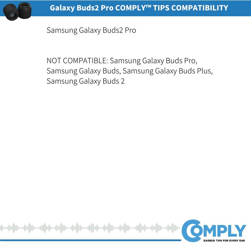 COMPLY 3 Pairs Memory Foam Earplugs for COMPLY Buds2 Pro