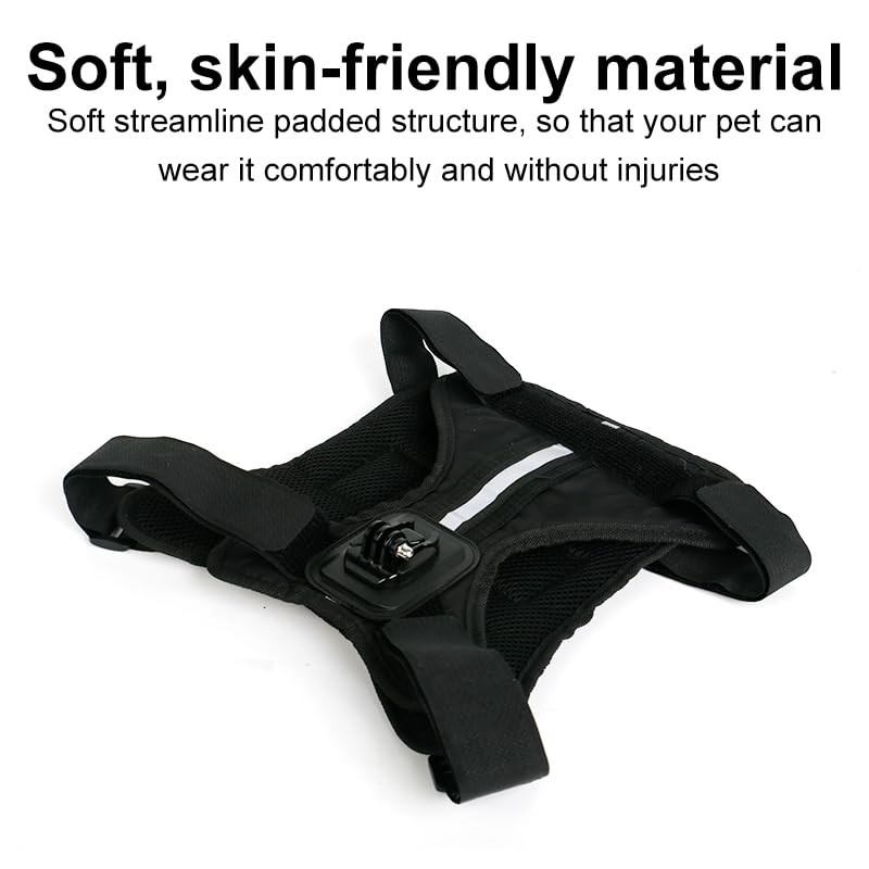 Dog Harness for Gopro, Dog Harness Vest with Buckle Mounts