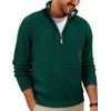 Men's Quarter Zip Pullover Sweater Mock Neck Knit Sweater Soft
