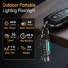 BORUIT RJ28 Mini EDC Keychain Flashlight,Rechargeable 410 Lumens LED Keyring