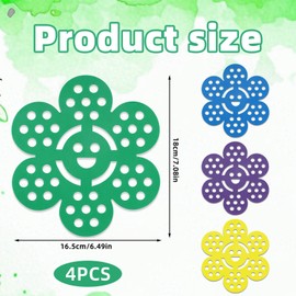 4pcs Floating Bee Island, Floating Bee Watering Station for Hive Butterfly Drinking Fountain Porous Design for Easy Feeding Outdoor Garden Decor (Yellow, Green, Blue, Purple)