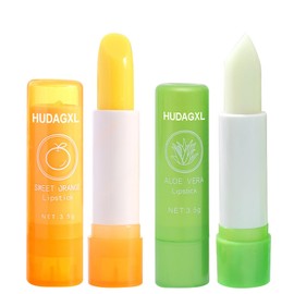 2PCS Lip Balm Set, Colour Changing Lipstick for Dry Chapped Cracked Lips Treatment, Moisturizing Soothing Hydrating Lip Repair Moisturizer Set, Make up Gift for Women Girls