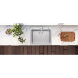 Ruvati 25"x22" Drop-in Topmount 16 Gauge Single Bowl Kitchen Sink- RVM5025
