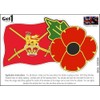 Poppy Day Car Window Sticker with Poppy and British Army