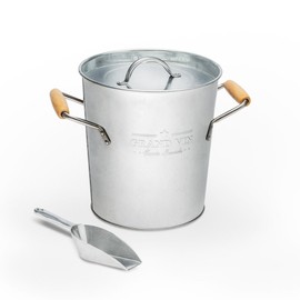 balvi Grand Vin Double Walled Wine and Drink Cooler with Lid and Ice Scoop Made of Galvanised Metal