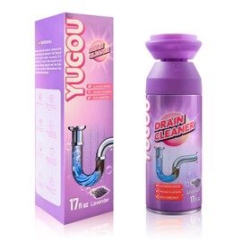 Yugou Sink Drain Cleaner, Lavender Sink Cleaner and Deodorizer, Foaming Drain Cleaner for Kitchen Sinks, Shower Drains, Tubs. 1pcs