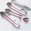 CYAuto Carbon Fiber Chrome Exterior Door Handle Cover Trims for