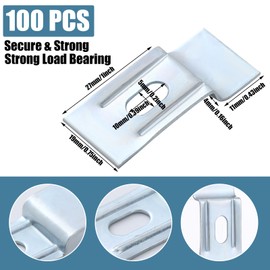 Hicarer 100 Pcs Picture Hanging Security Wall Support Brackets Picture Hanging Brackets for Wall Mount Security Support for Art Photo Frame Oil Painting Mirror