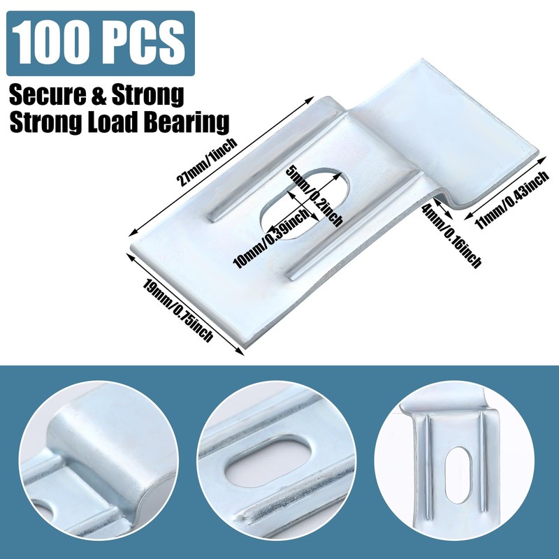Hicarer 100 Pcs Picture Hanging Security Wall Support Brackets Picture