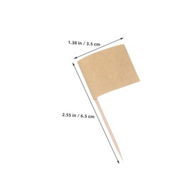 FELTECHELECTR 200pcs Brown Toothpick Flags: Cupcake Picks for Appetizers Desserts Party Decoration Cocktail Fruit Stick Cupcakes Toppers Birthday Party Decoration