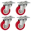 4 x 50mm Swivel Castors Casters Polyurethane Non-Mark Wheels -