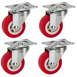4 x 50mm Swivel Castors Casters Polyurethane Non-Mark Wheels - 120kg