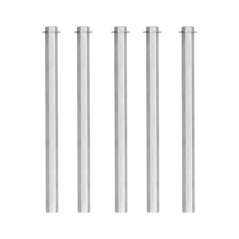 5Pcs Long Rod Nut Hex Coupling Female Threaded Straight Bar