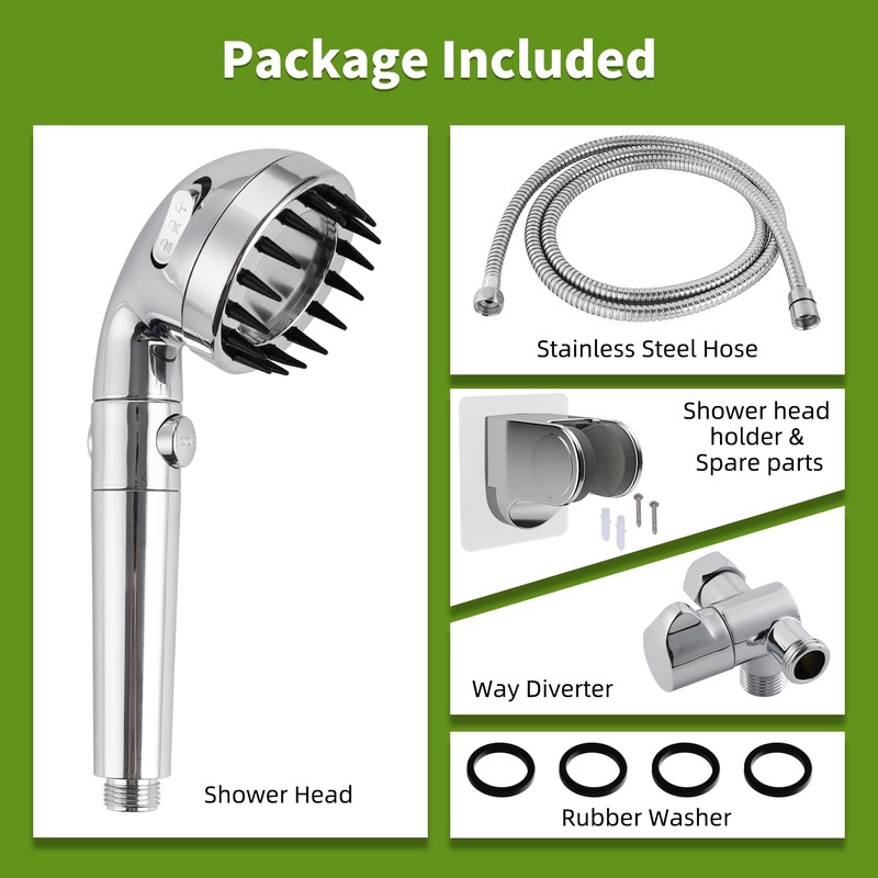Hygie Rinse Handheld Dog Shower Attachment with Massage Head for