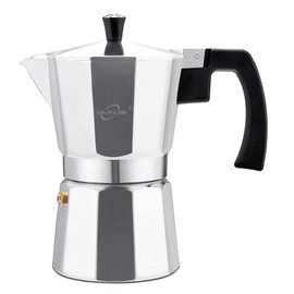 MVPLUE Classic Stovetop Espresso Maker 6 Cup ，Moka Pot Aluminum Silver，Perfect Cuban Coffee Maker， Make Delicious Coffee Easily at Home And Camping