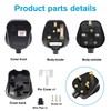 UK Plugs with 13 AMP Fused, 3 pin Mains Plug