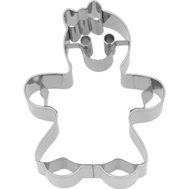 Birkmann Gingerwoman Cookie Cutter 8 cm Stainless Steel with Inner Embossing High Quality