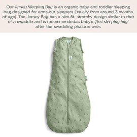 ergoPouch 1.0 Tog Jersey Sleeping Bag – Arms-Out Baby Sleep Sack – Soft, Breathable & Comfortable (8-24 Months, Willow)