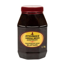 Mrs H.S. Balls Original Flavor Chutney, The Recipe That Survied A Shipwreck, (1) 1.1Kg, In A Wide Mouth Octagonal Plastic Jar - Imported from South Africa -