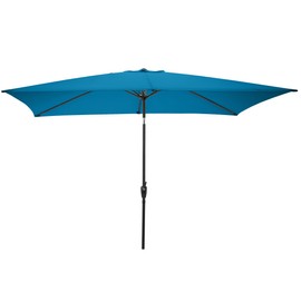 Pure Garden 10 Rectangular Umbrella, Turquoise