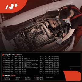 A-Premium F5TZ8592BA Engine Coolant Thermostat Housing Compatible with Select Ford Models - F-150/F-250/F-350 1990-1996, E-150 Econoline/E-250 Econoline/E-350 Econoline 1990-1996, Bronco 1990