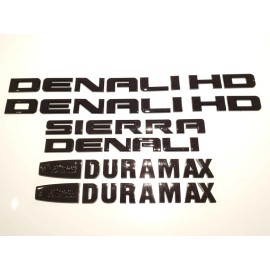 Aftermarket Products 6X 11-19 Gloss Black GMC Sierra Denali Duramax 2500HD 3500HD Emblem Letters