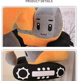 XIAOHONG Excavator Plush Toy,11" Soft Excavator Stuffed Construction Toy Plush Digger Truck Toy Car Plush Pillow,Great Plush Gift for Kids
