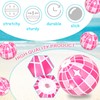 Whaline 16Pcs Disco Inflatable Beach Ball 16'' Pink Pool PVC