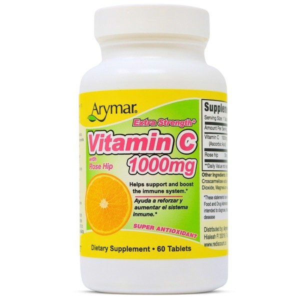 Arymar Vitamin C 1000 mg with Rosehip 60 Tablets -