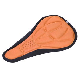 Bike Seat Cover Cycling Anti- Slip Waterproof Soft Comfortable Pad Ergonomic Design Breathable Bike Cushion 4 Colors(Orange)