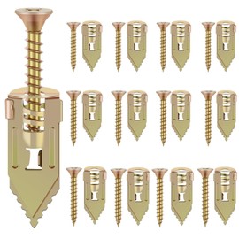 80PCS Self Drilling Drywall Anchors and Screws Kit, Upgraded 3 Sizes Zinc Plated Steel Self Drilling Drywall Anchors Screws, No Pre-Drill No Holes, Metal Screw Anchors Kit for Wall Hanging