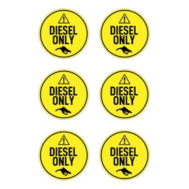 Stickers: Diameter 50 mm, Pack of 6 - Diesel Only - for Car, Laptop and More - Diesel Only