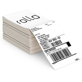Rollo Direct Thermal Shipping Labels - Pack of 500 4x6 Thermal Labels Fanfold - Perforated and Strong Adhesive (Commercial Grade)