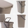 KADAX Waste Bin with Lid and Handle, Plastic Waste Bin,