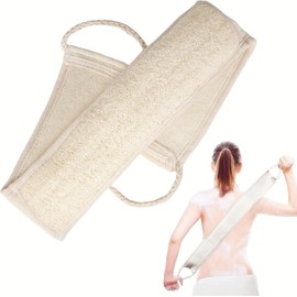 Esponja de lufa natural para la espalda, exfoliante corporal, exfoliante corporal para ducha, esponja de lufa para hombres y mujeres, esponja de baño, exfoliante corporal, para limpiar profundamente