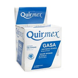 QUIRMEX - Gasa Esterilizada de 10x10cm Caja con 100 sobres