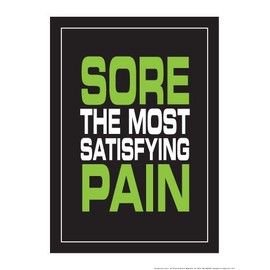 Fitnus Chart Series Sore The Most Satisfying Pain 18" X 24" Poster (Green)