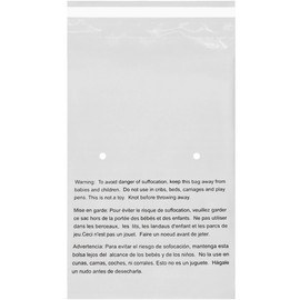 EcoSwift - 7.5” X 10.5” (20 Count) Self Seal Clear Poly Bags with Suffocation Warning for Packaging, Shipping - Permanent Adhesive