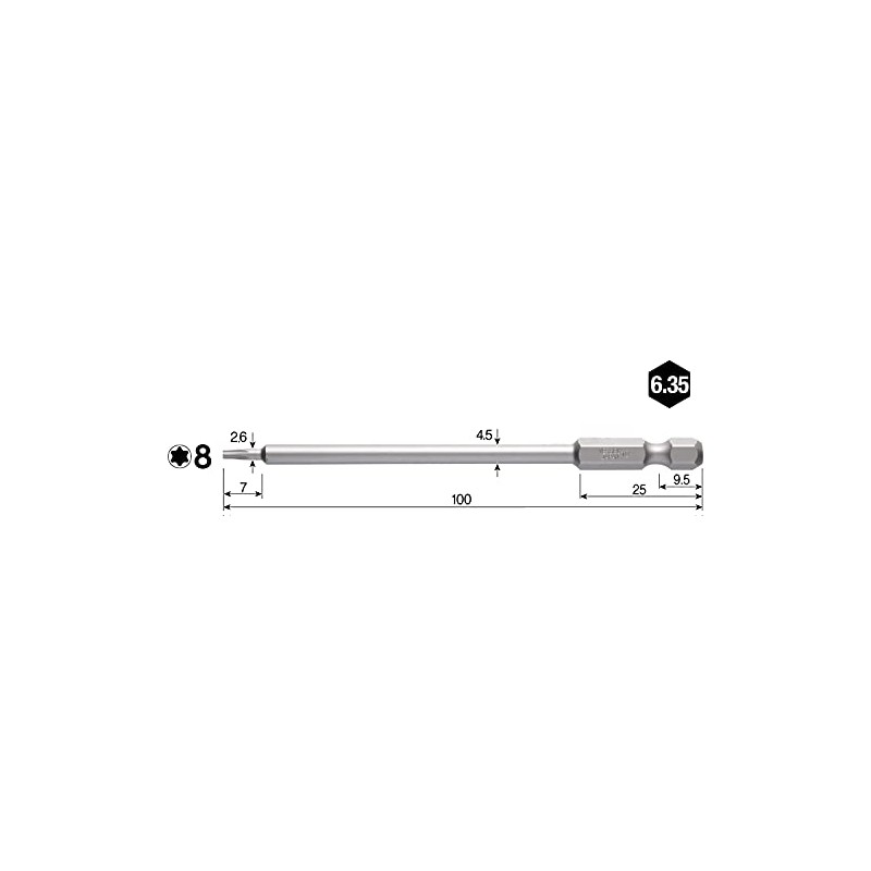 Vessel Torx Bit JT8X100 JT8X100