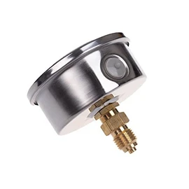 Manometer Glycerine Axial Connection Stainless Steel IP65 63 mm with Back Connection 1/4 Glycerine (0-250 bar)