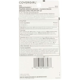 CoverGirl Smoothers SPF 15 Tinted Moisturizer, Fair To Light 805, 1.35-Ounce Packages (Pack of 2)