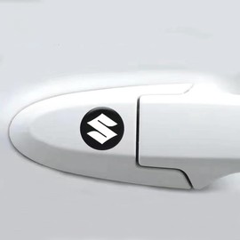 Suzuki Key Cylinder Guard Car Lock Protection Sticker Door Lock Keyhole Sticker Decal 360° Full Body Protection Dirt Proof Set of 4 (Suzuki, Black)