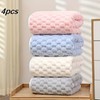 Pack of 4 Waffled Super Soft Woven Bath Towels, Super