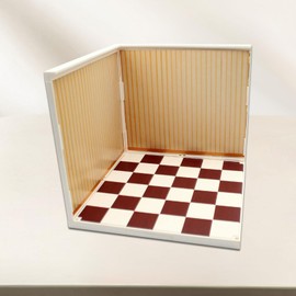 Esquirla 1:12 Scale Backdrop Scene Simulation Living Room Background Display Layout Vehicle Model Showcase for Dolls Mini Diecast Car, Style D