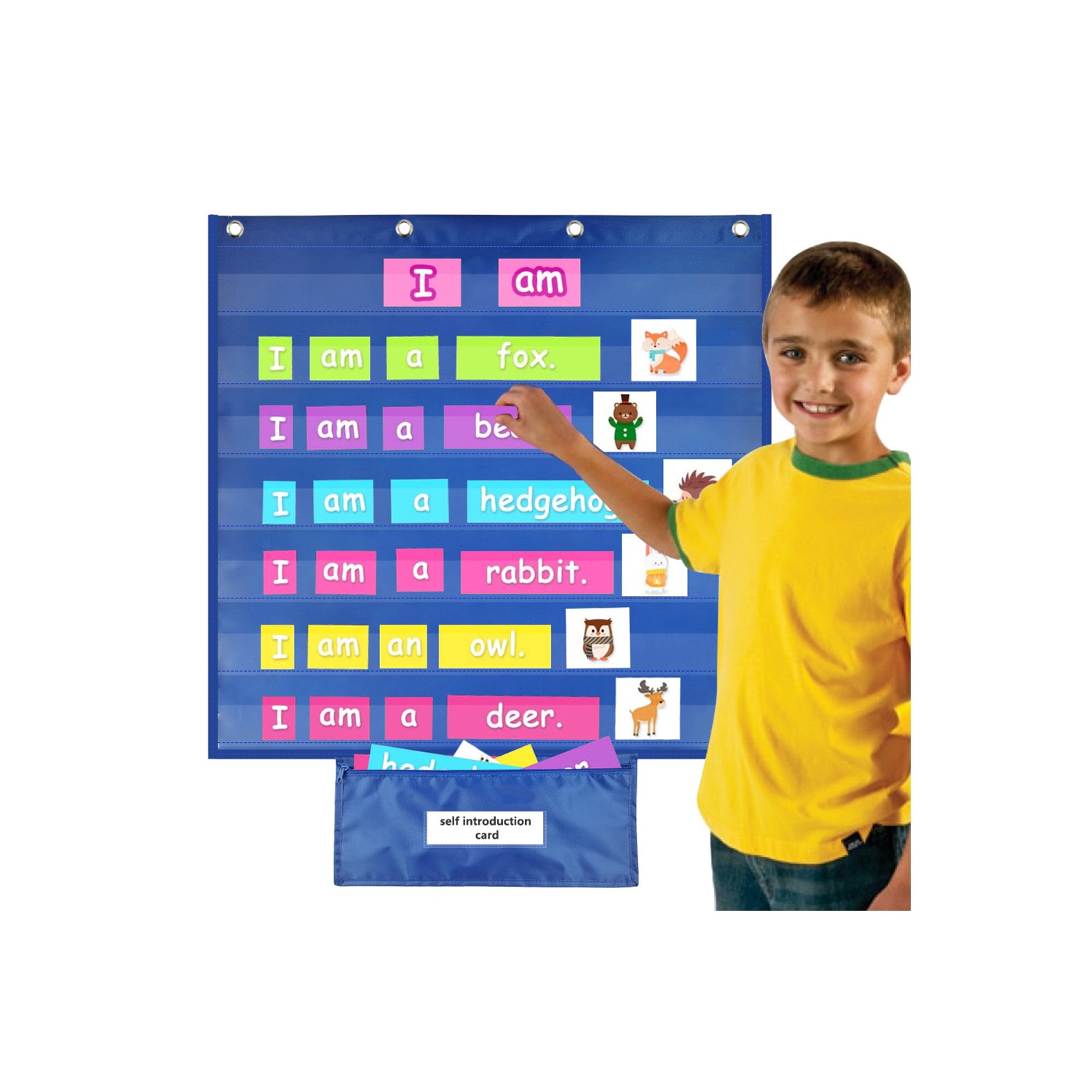 Classroom Pocket Chart Calendar Pocket Chart Multifunctional Hanging ...