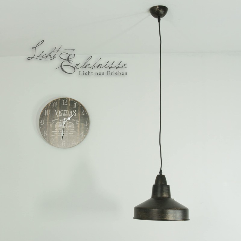 Loft Pendant Light Metal in Brown/Gold Pendant Light Diameter 26