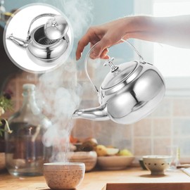 Kichvoe Stainless Steel Teapot Whistling Tea Kettle, Teapot For Stovetop Fast Boiling Water Kettle With Movable Infuser