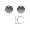StayMax Stainless Steel Number Tags Key Tags with Key Rings