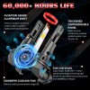 AQJ For Honda Ridgeline 2017-2022 Front 6500K LED Headlights Bulbs